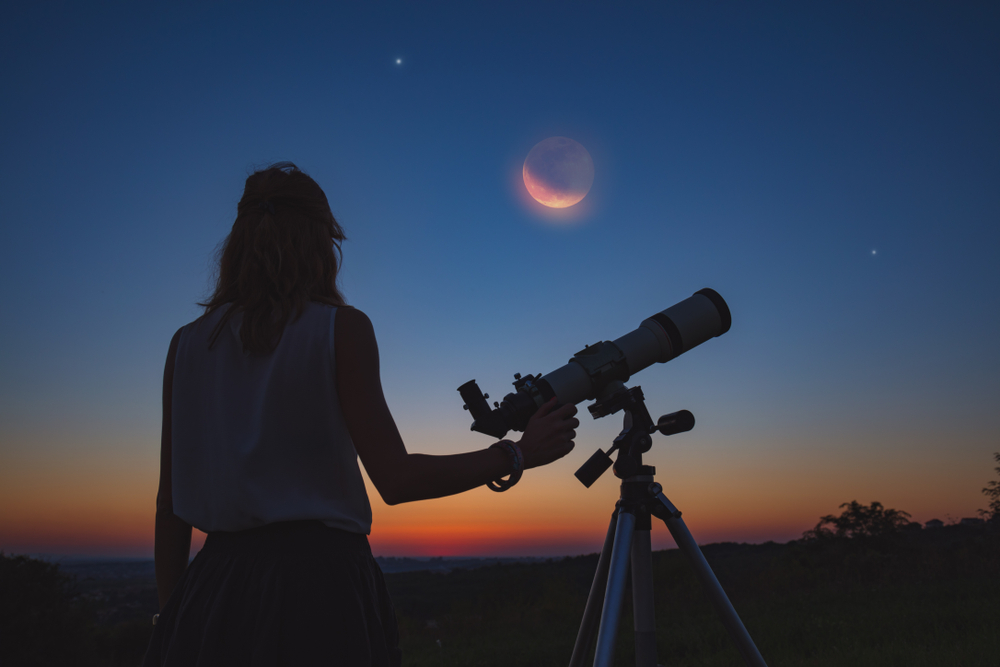 Using a telescope for star gazing