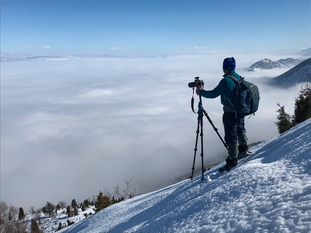 Using a tripod to photograph fog