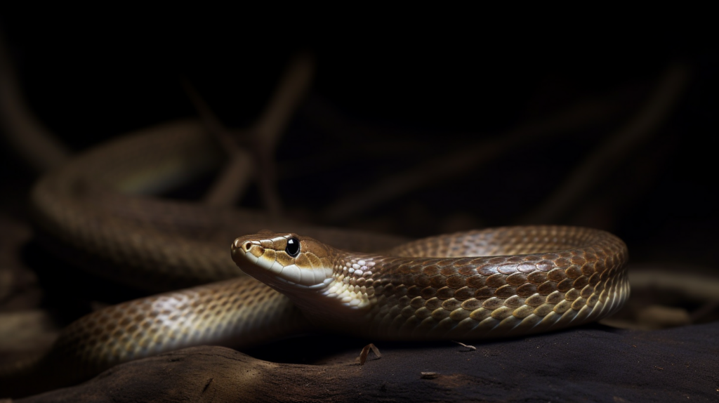 Aesculapian snake at night