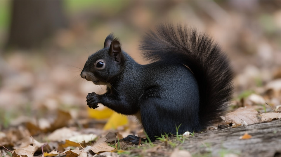 Black squirrel in the UK, Hertfordshire