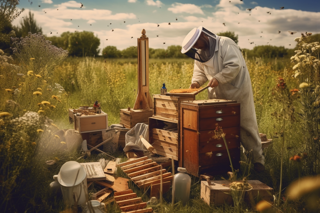 Assembling a wooden beehive